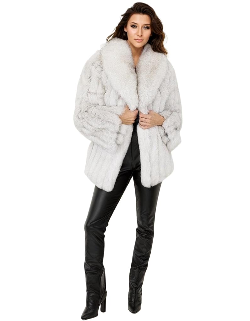 Womens Fuax Fur Coat Winter Warm Fluffy Faux Fur Parka Jacket Thick Plus Size Outerwear Overcoat (White, Small)