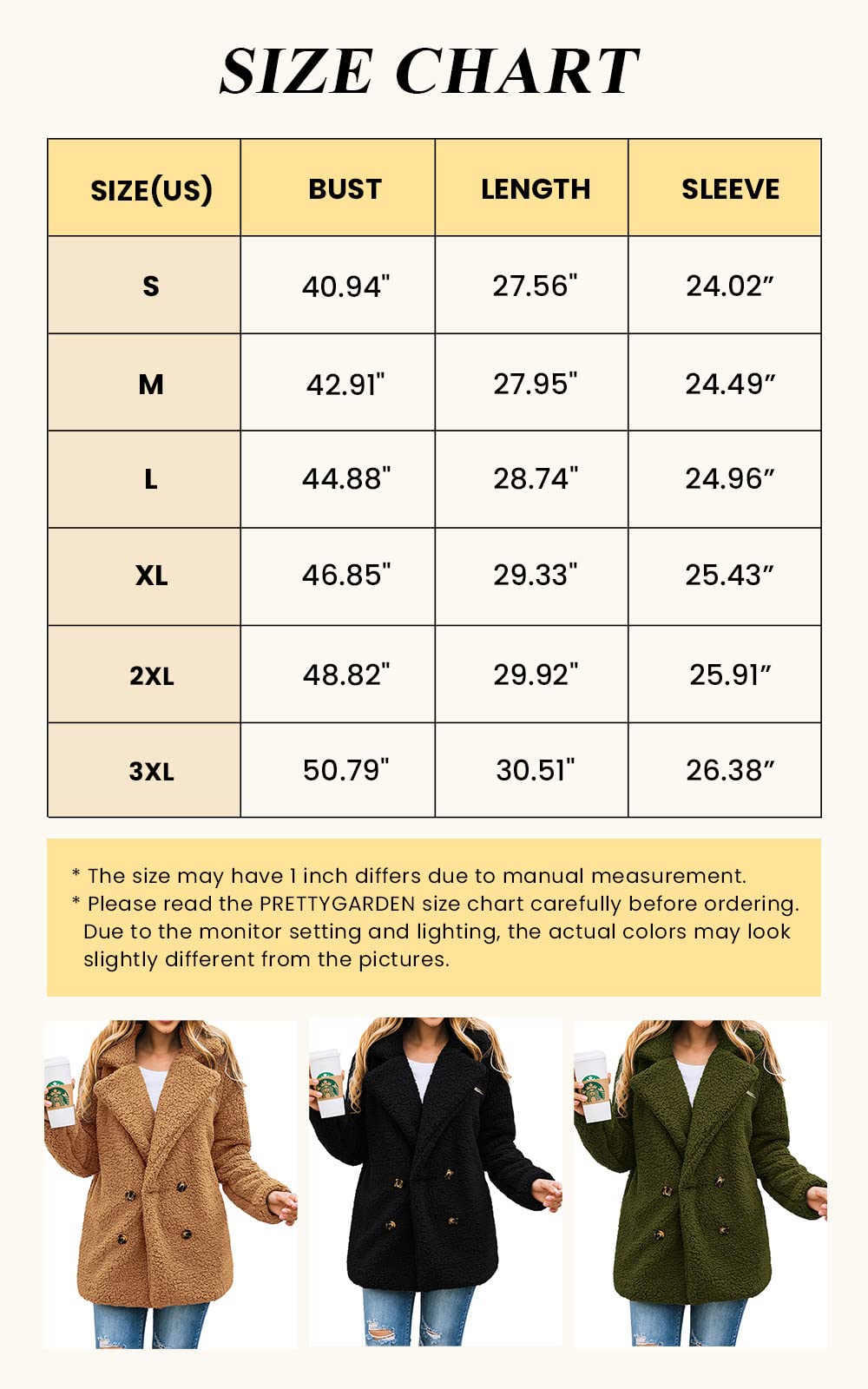 Women's Fashion Winter Coat Sherpa Fleece Faux Fur Shearling Oversized Trendy Jackets Warm Outerwear