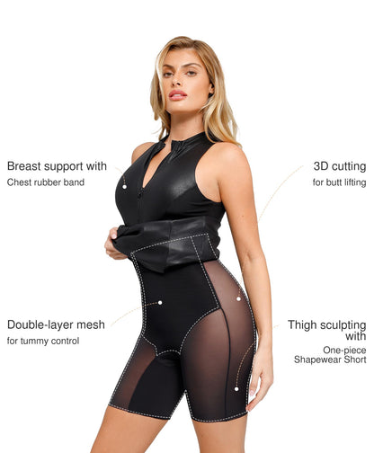 Shapewear Dress Faux Leather Dresses for Women Mock Neck Dress Night Club Outfits for Women Black